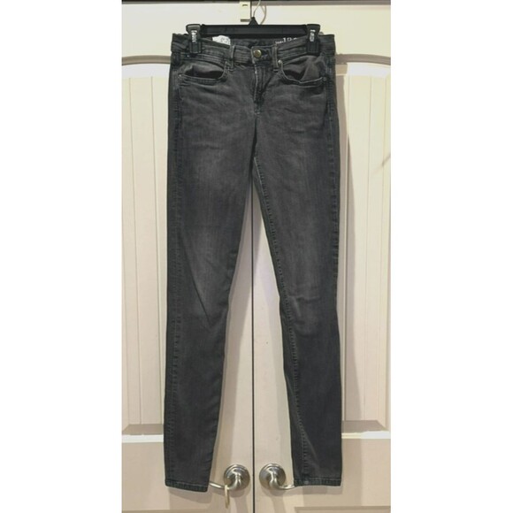 Gap 1969 Black Stretch Skinny Leggings Jeans Women's Size 29/ 8T - Picture 1 of 4